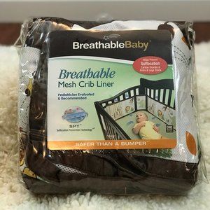 Breathable Baby Mesh Crib Liner Animal Print